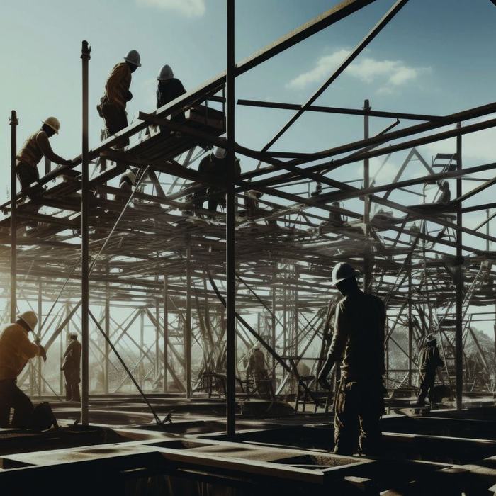 Erection struktur baja gedung